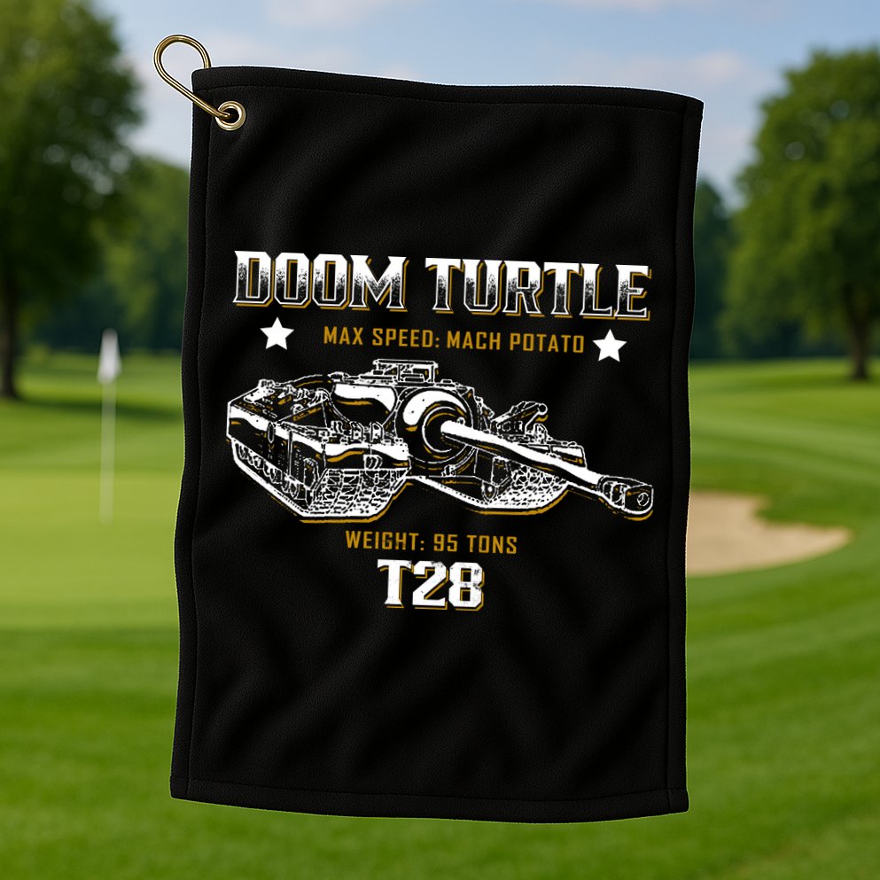 Doom Turtle T28 Super Heavy Tank Golf Towel