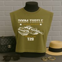 Doom Turtle T28 Super Heavy Tank Garment-Dyed Women's Muscle Tee