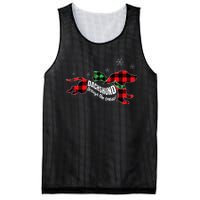 Dachshund Through The Snow Doxie Dog Plaid Christmas Gift Mesh Reversible Basketball Jersey Tank