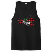 Dachshund Through The Snow Doxie Dog Plaid Christmas Gift PosiCharge Competitor Tank