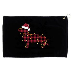 Dachshund Through The White Snow Retro Dachshund Lover Owner Great Gift Grommeted Golf Towel