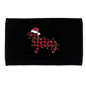 Dachshund Through The White Snow Retro Dachshund Lover Owner Great Gift Microfiber Hand Towel