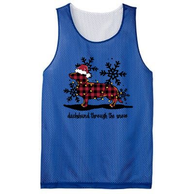 Dachshund Through The White Snow Retro Dachshund Lover Owner Great Gift Mesh Reversible Basketball Jersey Tank