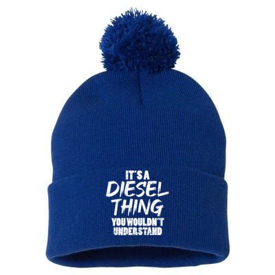 Diesel Thing Trucking Truck Driver Trucker Mechanic Gift Pom Pom 12in Knit Beanie