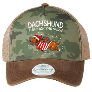 Dachshund Through The White Snow Retro Dachshund Lover Owner Gift Legacy Tie Dye Trucker Hat