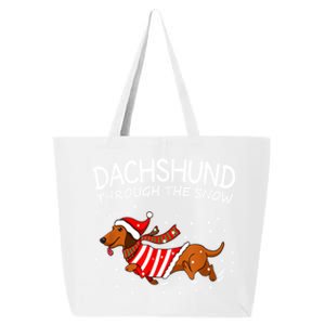 Dachshund Through The White Snow Retro Dachshund Lover Owner Gift 25L Jumbo Tote