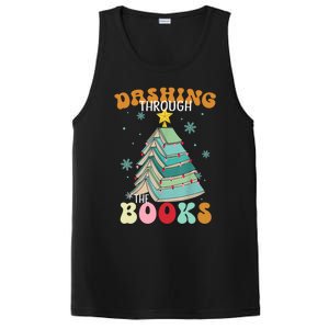 Dashing Through The Books Funny Book Christmas Tree Teacher Great Gift PosiCharge Competitor Tank