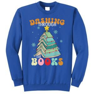 Dashing Through The Books Funny Book Christmas Tree Teacher Great Gift Sweatshirt