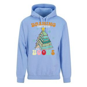 Dashing Through The Books Funny Book Christmas Tree Teacher Great Gift Unisex Surf Hoodie