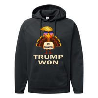 Donald Trump Thanksgiving IM Thankful Donald Won Performance Fleece Hoodie