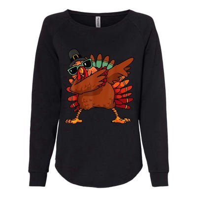 Dabbing Turkey Thanksgiving Day Pilgrim Funny Dab Womens California Wash Sweatshirt