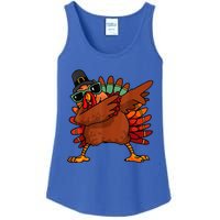 Dabbing Turkey Thanksgiving Day Pilgrim Funny Dab Ladies Essential Tank