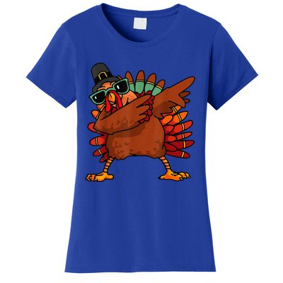 Dabbing Turkey Thanksgiving Day Pilgrim Funny Dab Women's T-Shirt