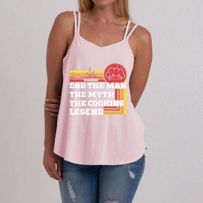 Dad The The Myth Te Cooking Legend Gift Women's Strappy Tank