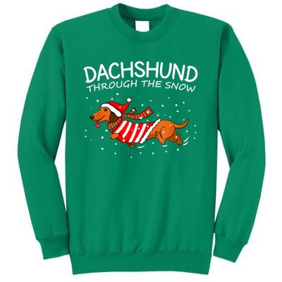 Dachshund Through The Snow Funny Dog Christmas Sweatshirt