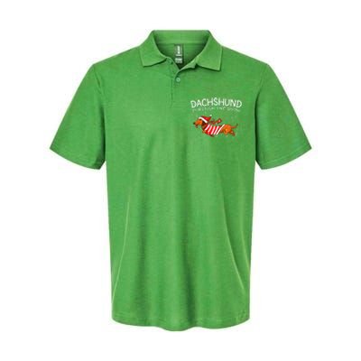 Dachshund Through The Snow Funny Dog Christmas Softstyle Adult Sport Polo