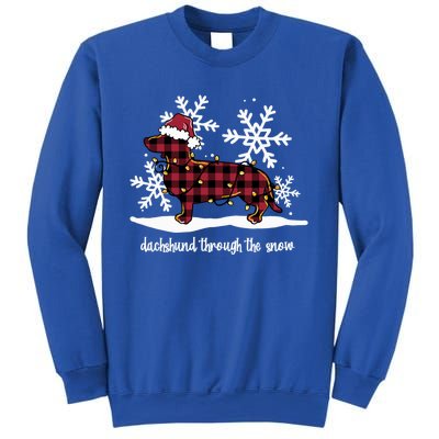 Dachshund Through The White Snow Retro Dachshund Lover Owner Gift Sweatshirt