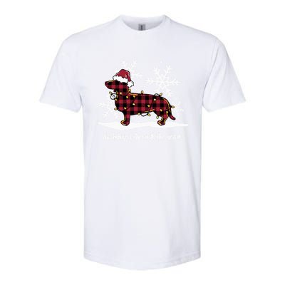 Dachshund Through The White Snow Retro Dachshund Lover Owner Gift Softstyle CVC T-Shirt