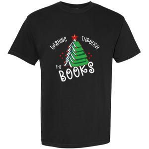 Dashing Through The Books Christmas Tree Garment-Dyed Heavyweight T-Shirt