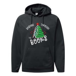 Dashing Through The Books Christmas Tree Performance Fleece Hoodie