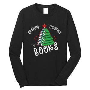 Dashing Through The Books Christmas Tree Long Sleeve Shirt