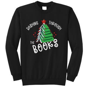 Dashing Through The Books Christmas Tree Sweatshirt