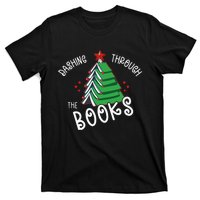 Dashing Through The Books Christmas Tree T-Shirt