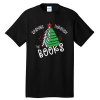 Dashing Through The Books Christmas Tree Tall T-Shirt