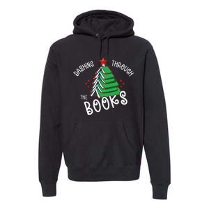 Dashing Through The Books Christmas Tree Premium Hoodie