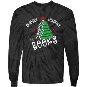 Dashing Through The Books Christmas Tree Tie-Dye Long Sleeve Shirt