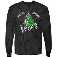 Dashing Through The Books Christmas Tree Tie-Dye Long Sleeve Shirt