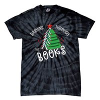 Dashing Through The Books Christmas Tree Tie-Dye T-Shirt