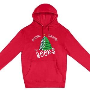 Dashing Through The Books Christmas Tree Premium Pullover Hoodie