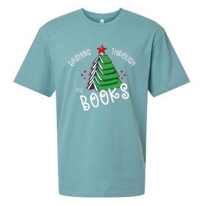 Dashing Through The Books Christmas Tree Sueded Cloud Jersey T-Shirt