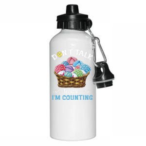 Don't Talk To Me I'm Counting Funny Crochet Knitting Funny Gift Aluminum Water Bottle