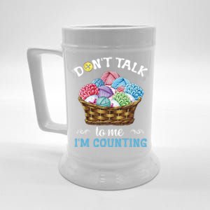 Don't Talk To Me I'm Counting Funny Crochet Knitting Funny Gift Beer Stein