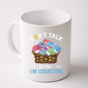 Don't Talk To Me I'm Counting Funny Crochet Knitting Funny Gift Coffee Mug