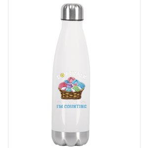 Don't Talk To Me I'm Counting Funny Crochet Knitting Funny Gift Stainless Steel Insulated Water Bottle