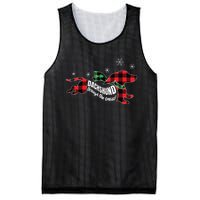 Dachshund Through The Snow Doxie Dog Plaid Christmas Gift Mesh Reversible Basketball Jersey Tank