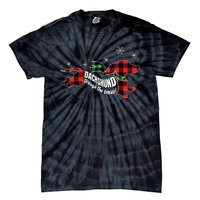 Dachshund Through The Snow Doxie Dog Plaid Christmas Gift Tie-Dye T-Shirt