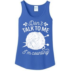 Don't Talk To Me I'm Counting Knitting Lover Knitters Gift Ladies Essential Tank