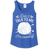 Don't Talk To Me I'm Counting Knitting Lover Knitters Gift Ladies Essential Tank