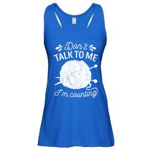 Don't Talk To Me I'm Counting Knitting Lover Knitters Gift Ladies Essential Flowy Tank