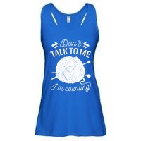 Don't Talk To Me I'm Counting Knitting Lover Knitters Gift Ladies Essential Flowy Tank