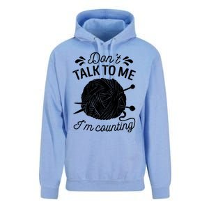 Don't Talk To Me I'm Counting Knitting Lover Knitters Gift Unisex Surf Hoodie