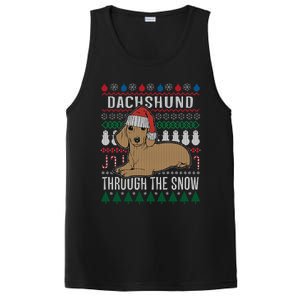 Dachshund Through The Snow Ugly Christmas Meaningful Gift PosiCharge Competitor Tank