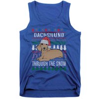 Dachshund Through The Snow Ugly Christmas Meaningful Gift Tank Top