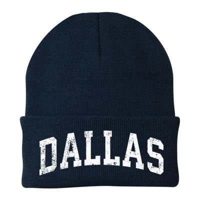 Dallas Texas TX Vintage Varsity Sports Text Beanie