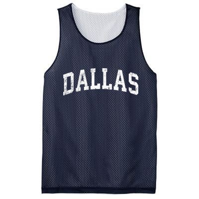 Dallas Texas TX Vintage Varsity Sports Text Mesh Reversible Basketball Jersey Tank