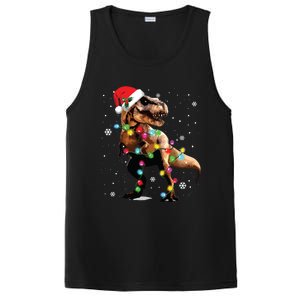 Dinosaur Trex Tree Christmas Sweater Xmas Pet Dino Trex PosiCharge Competitor Tank